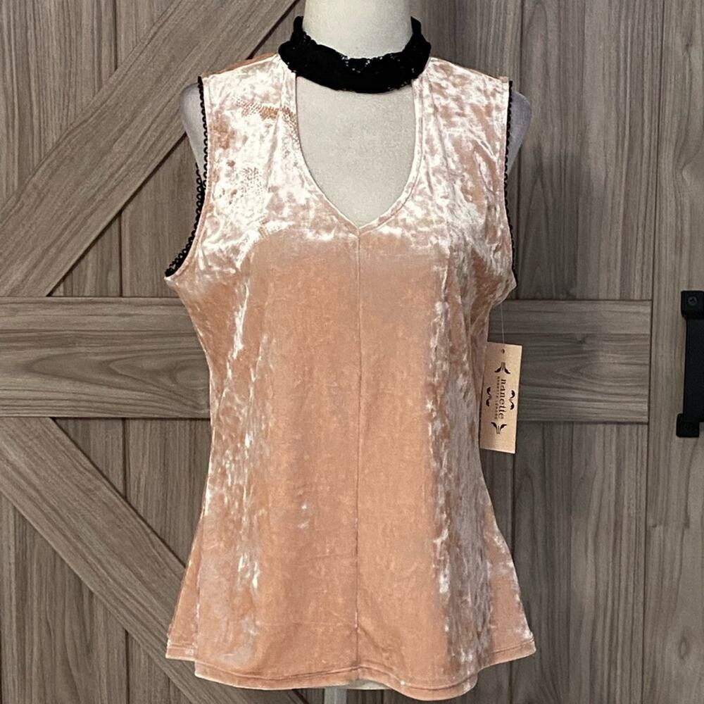 NWT Nanette Nanette Lepore large barely Blush eastern opulence top